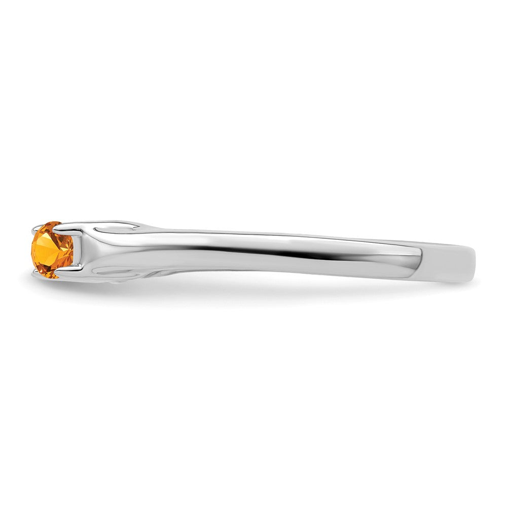 14k White Gold Genuine 4 Stone Mother's Ring