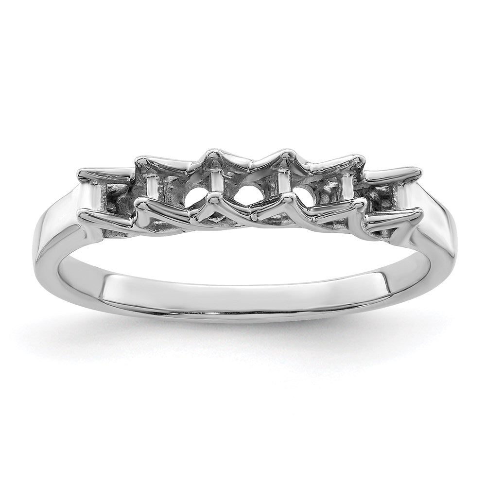 Sterling Silver Rhodium-plated Synthetic 5 Stone Mother's Ring