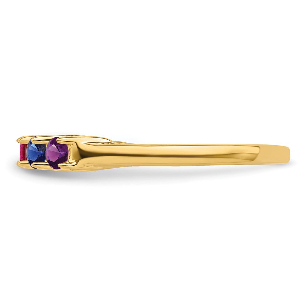 14k Genuine 6 Stone Mother's Ring