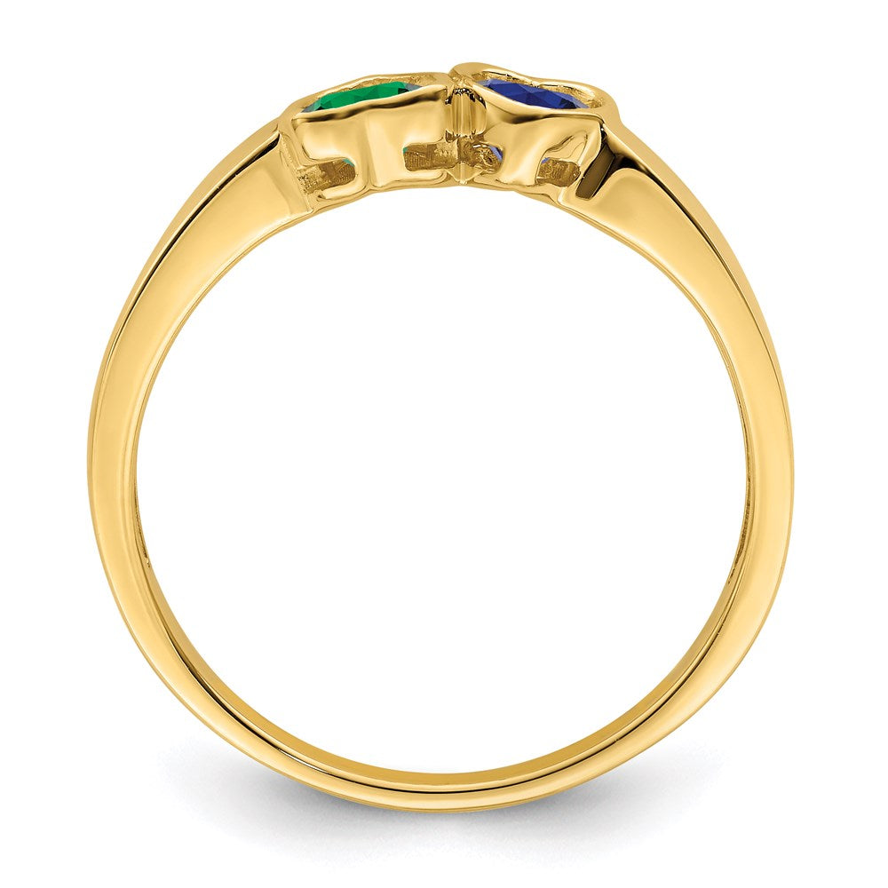 14k Synthetic Family Jewelry Ring