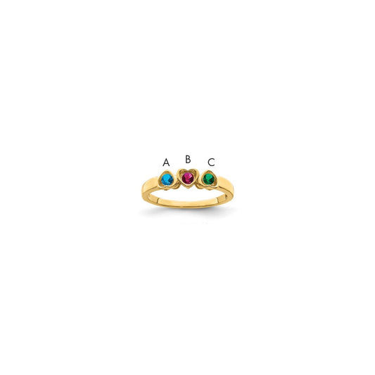 14k Synthetic Family Jewelry Ring