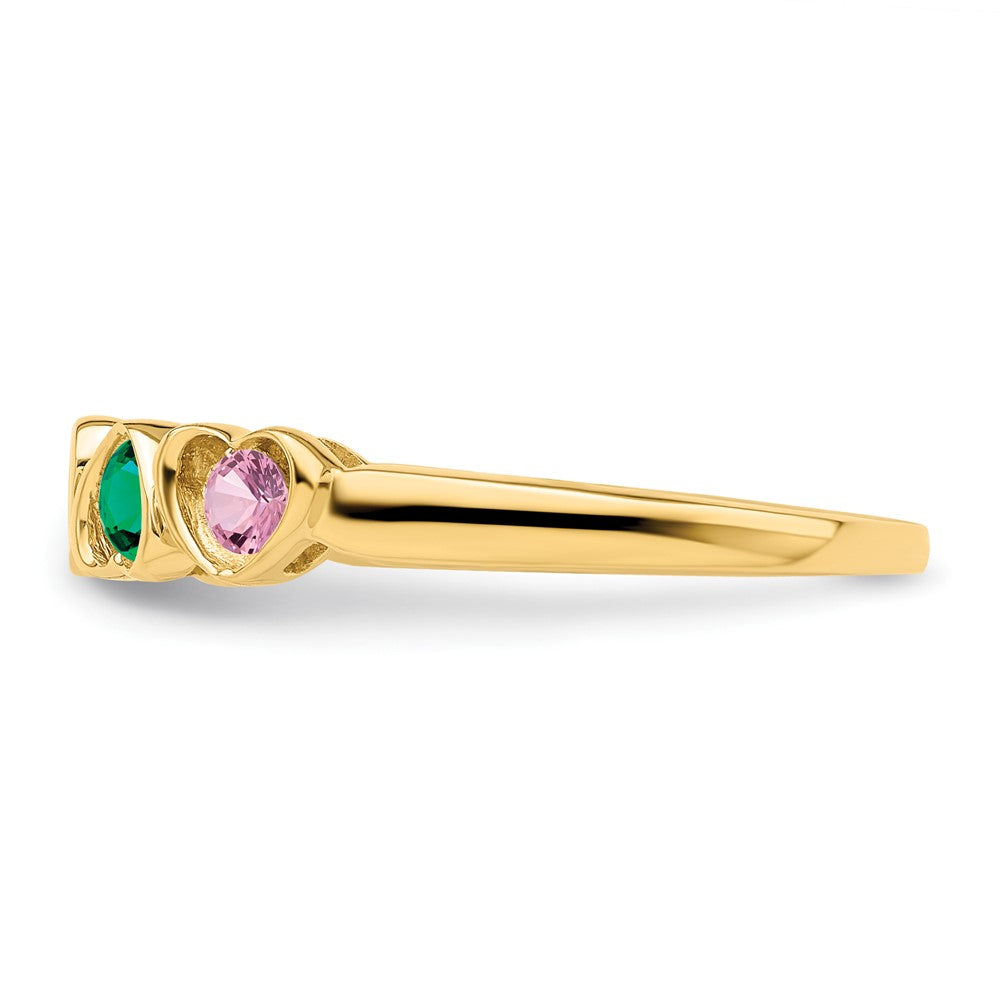 14k Synthetic Family Jewelry Ring
