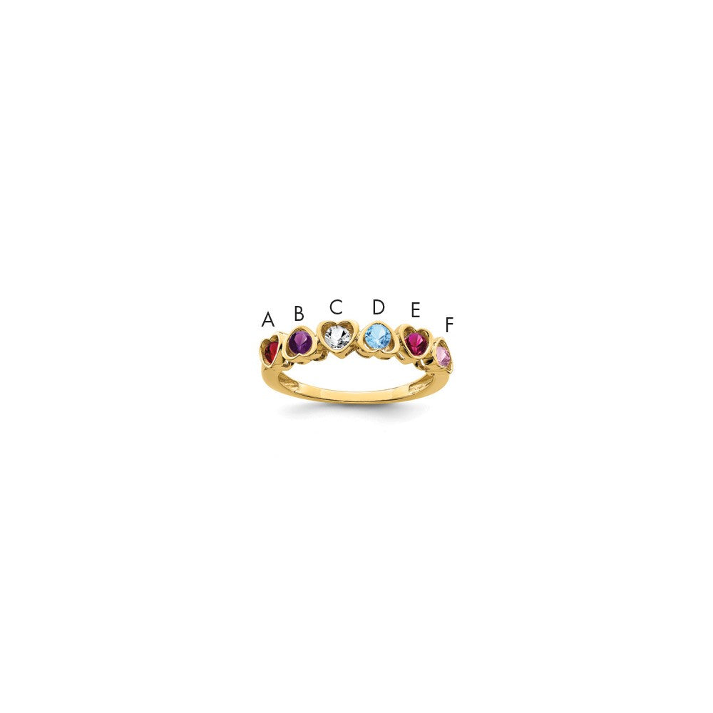 14k Synthetic Family Jewelry Ring