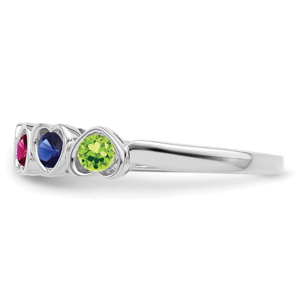 14k White Gold Family Jewelry Ring