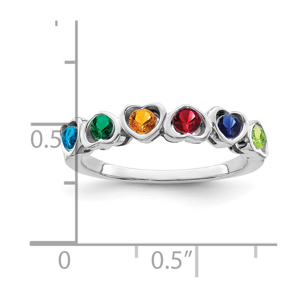 14k White Gold Family Jewelry Ring