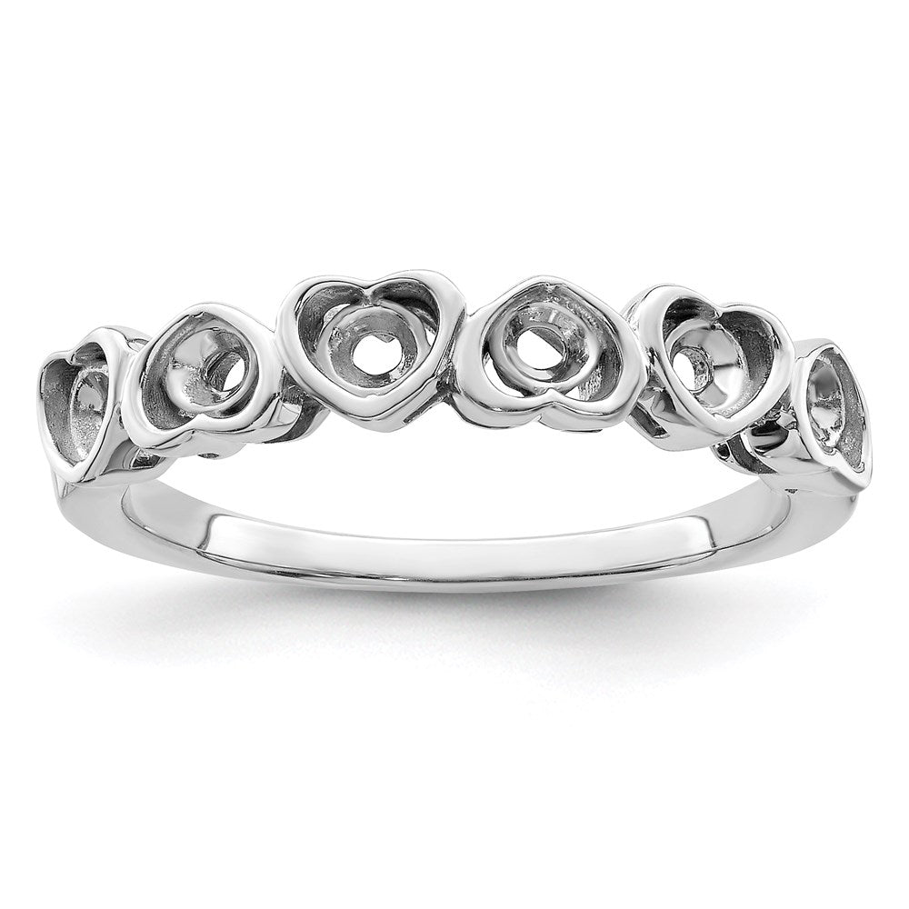 14k White Gold Family Jewelry Ring