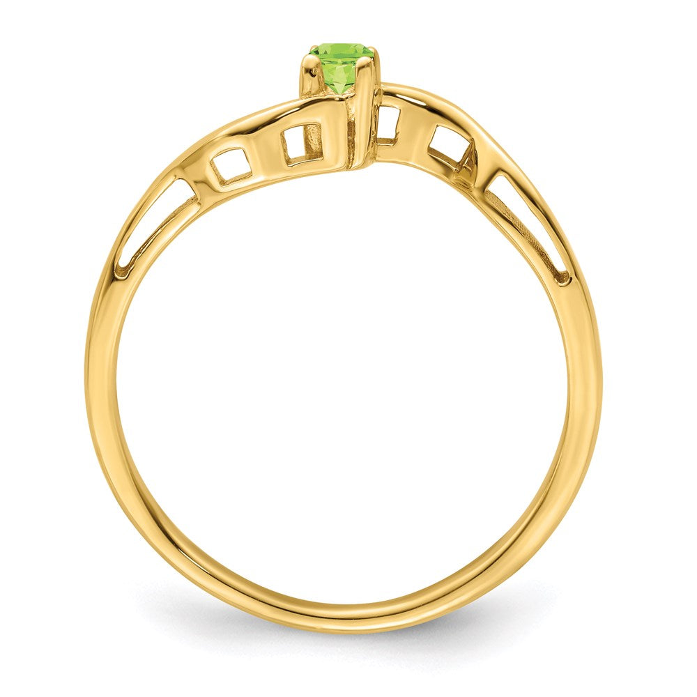 14k 5x3mm Oval Synthetic Family Jewelry Ring