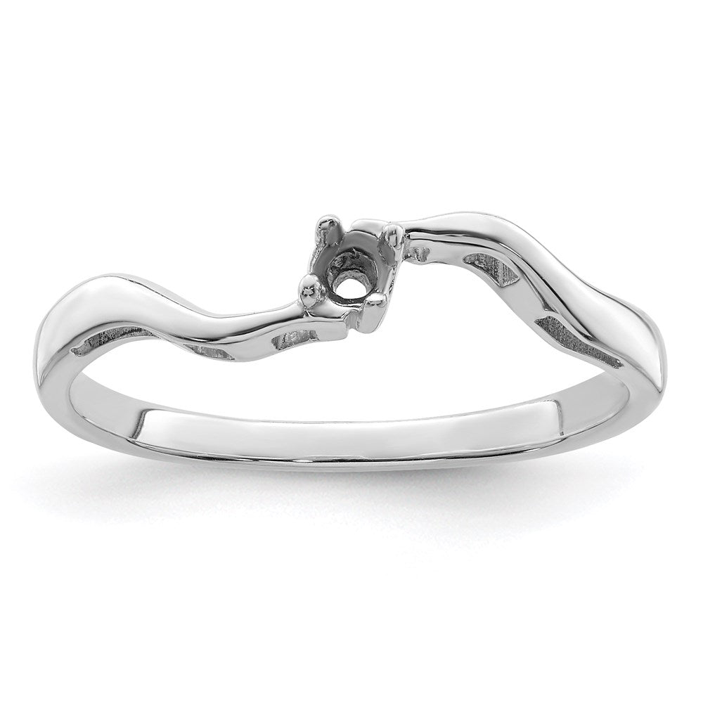 Sterling Silver Rhodium-plated Synthetic 1 Stone Mother's Ring