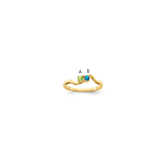 14k Synthetic Family Jewelry Ring