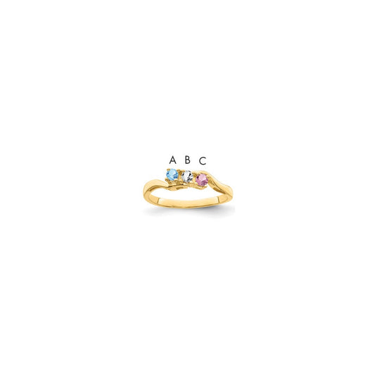 14k Synthetic Family Jewelry Ring