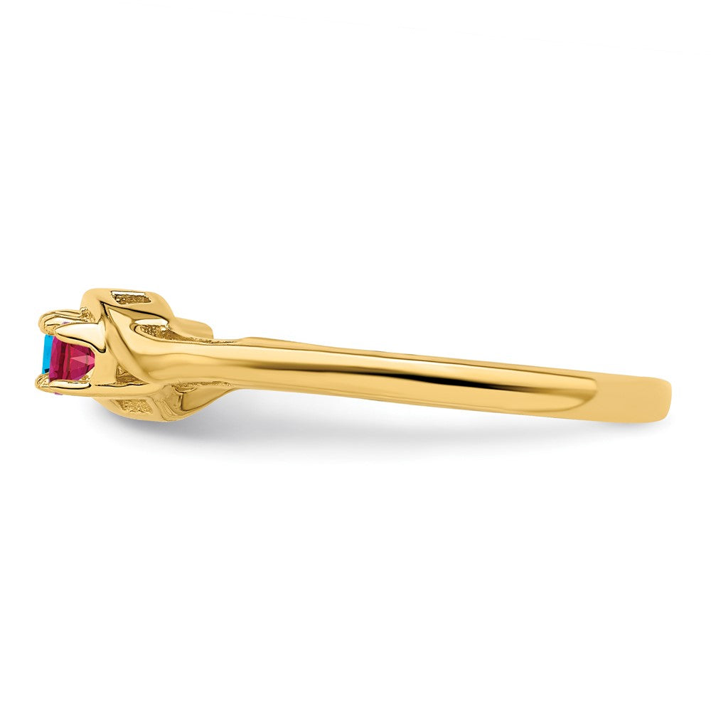 14k Genuine 4 Stone Mother's Ring
