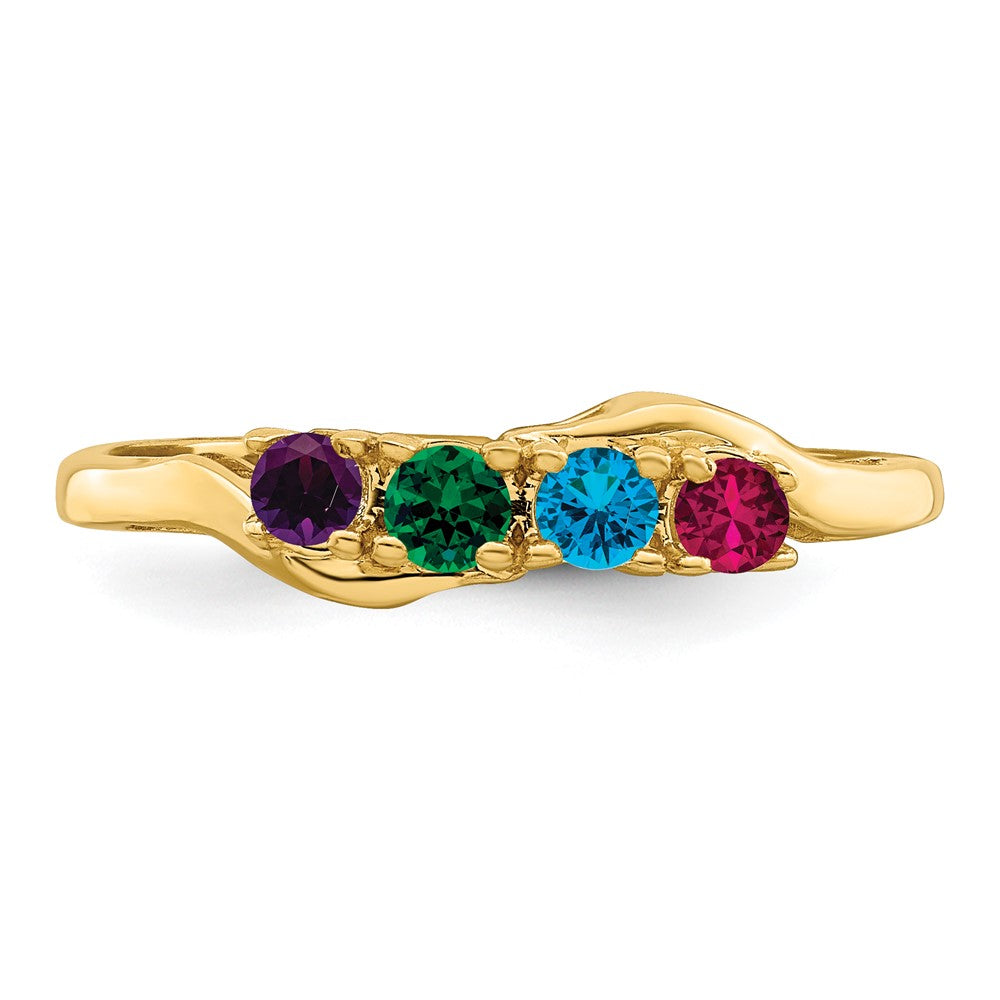 14k Genuine 4 Stone Mother's Ring
