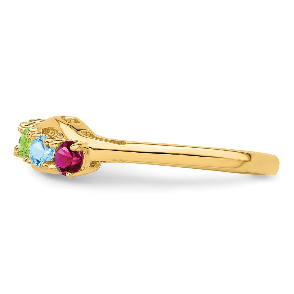 14k Genuine 6 Stone Mother's Ring