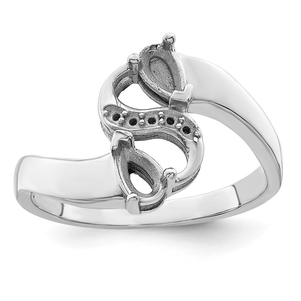 14k White Gold Genuine Family Jewelry Ring