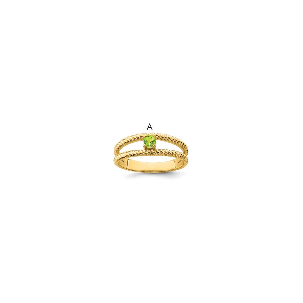 14k Synthetic Family Jewelry Ring