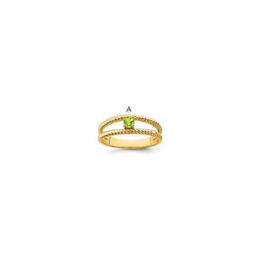 14k Synthetic Family Jewelry Ring