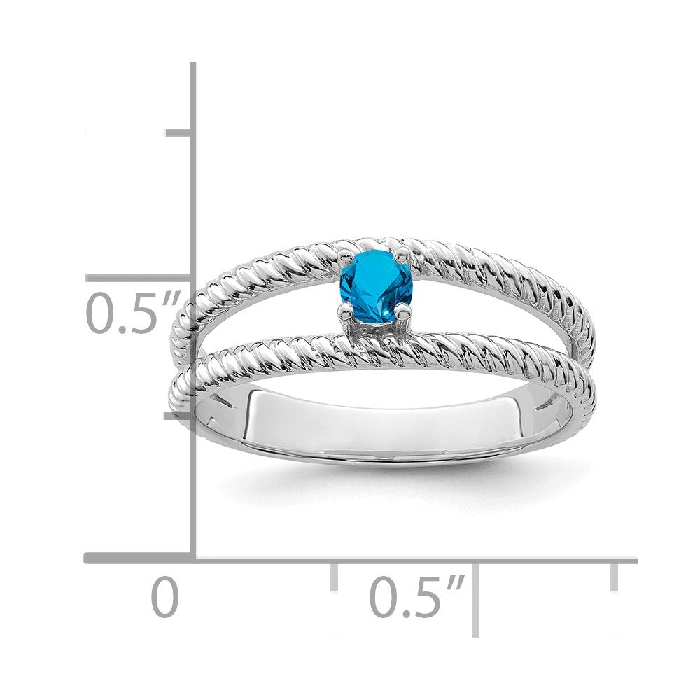 Sterling Silver Rhodium-plated Family Jewelry Ring