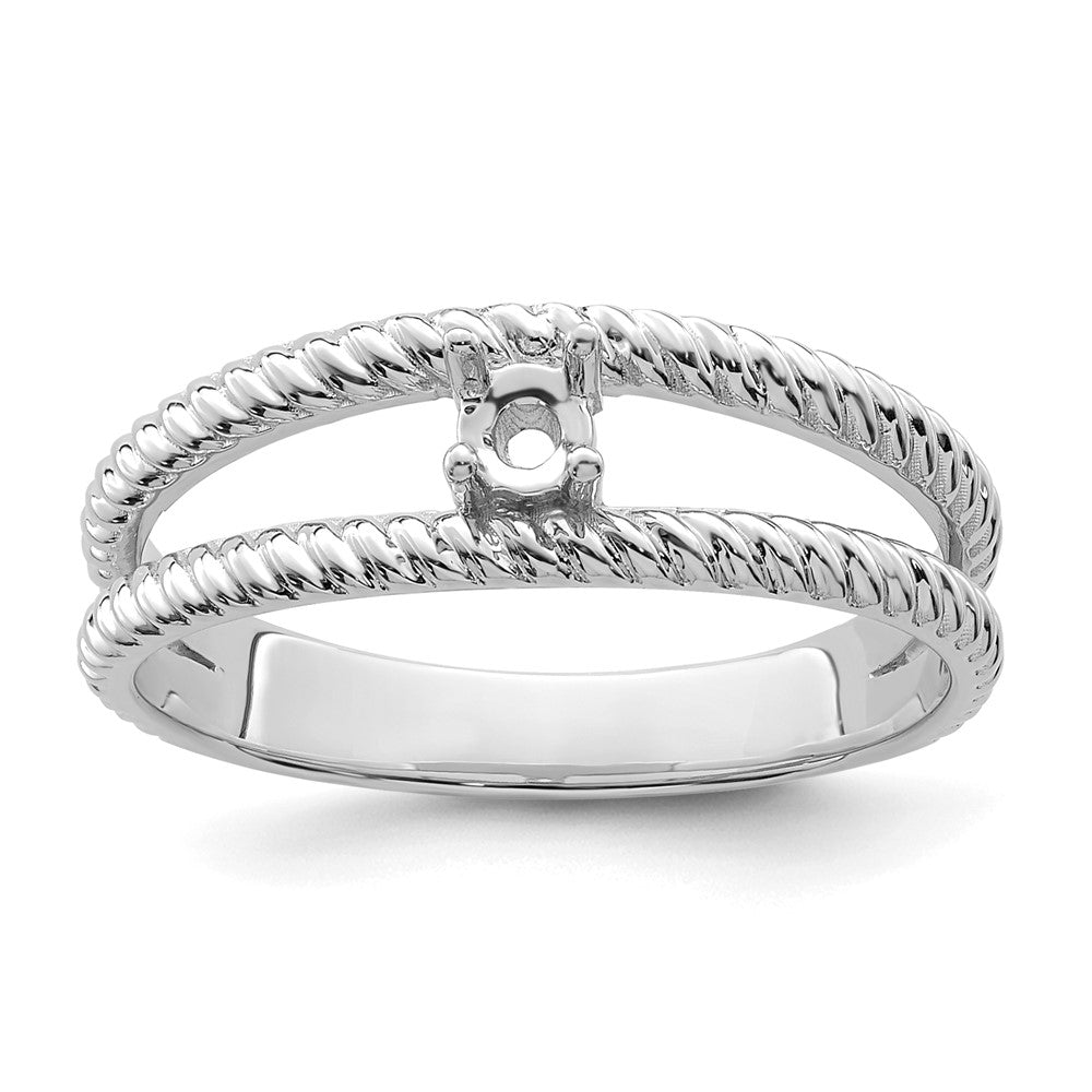14k White Gold Synthetic Family Jewelry Ring