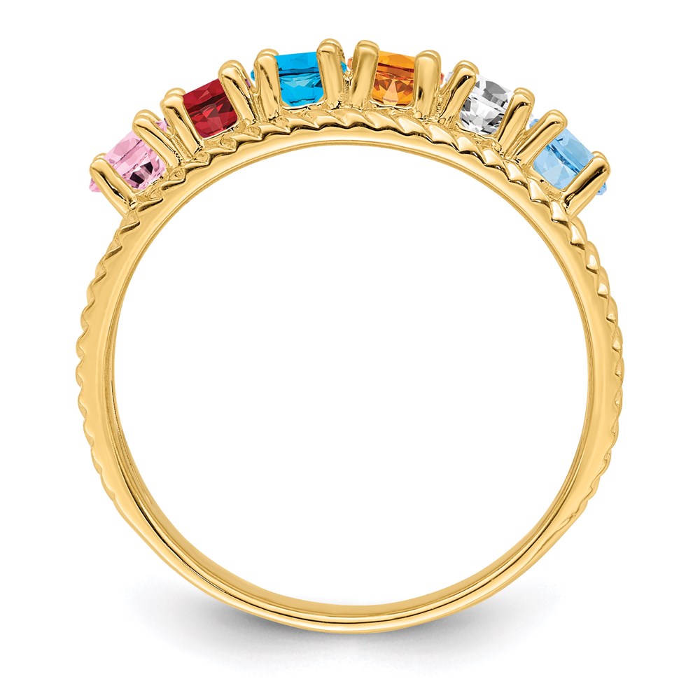 14k Synthetic Family Jewelry Ring