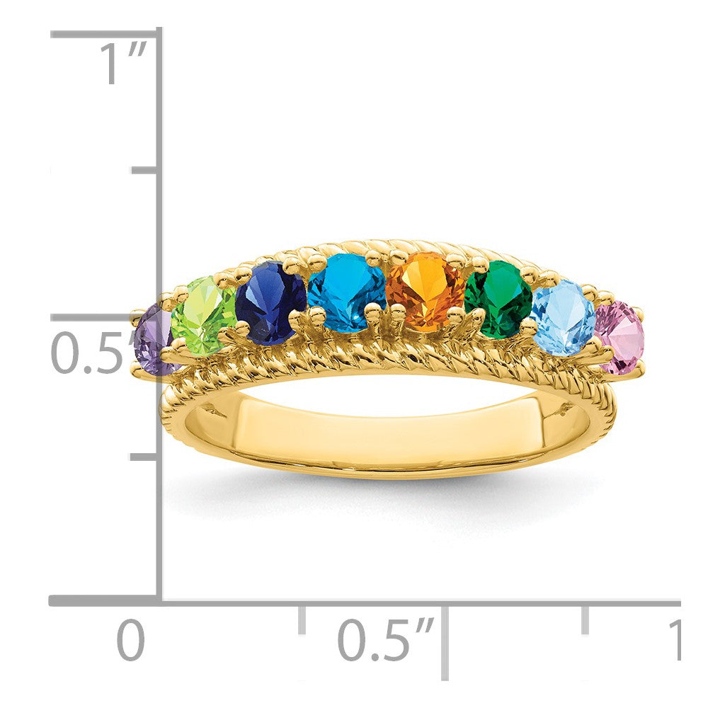 14k Synthetic Family Jewelry Ring