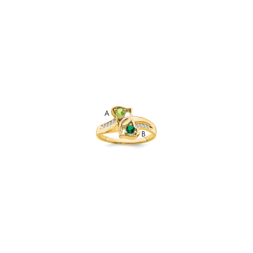 14k Synthetic Family Jewelry Ring