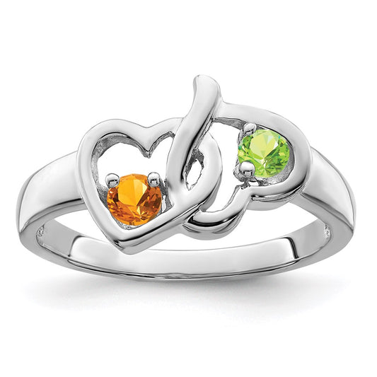 14k White Gold Genuine Family Jewelry Ring