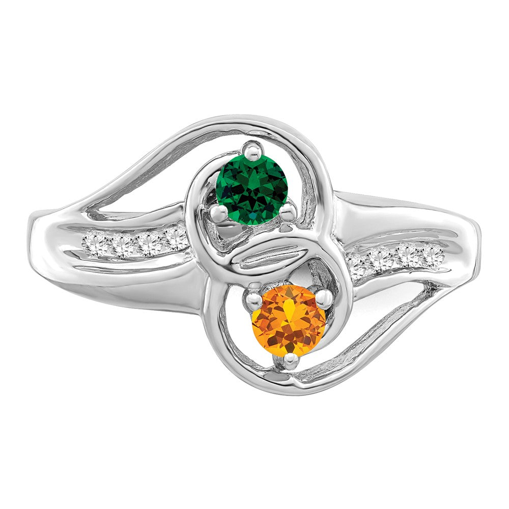 10k White Gold Family Jewelry Ring Mounting