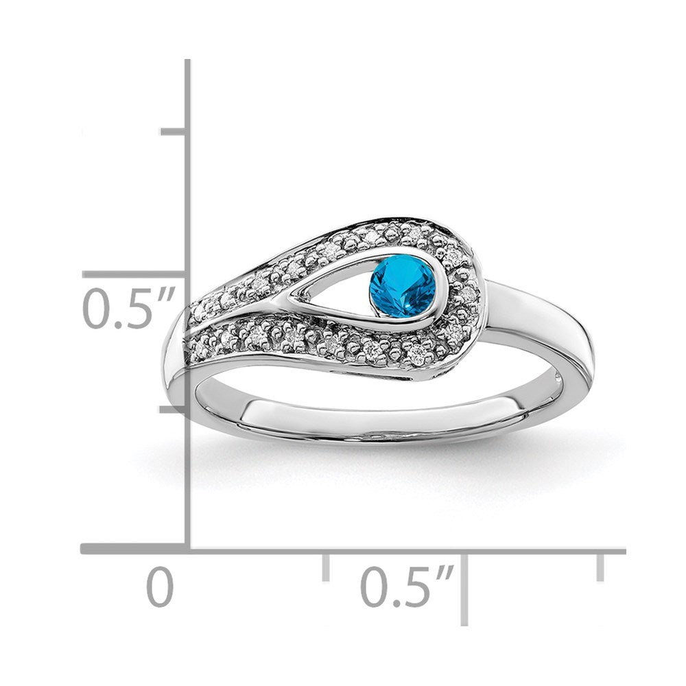 14K White Gold Family Jewelry Diamond Semi-Set Ring