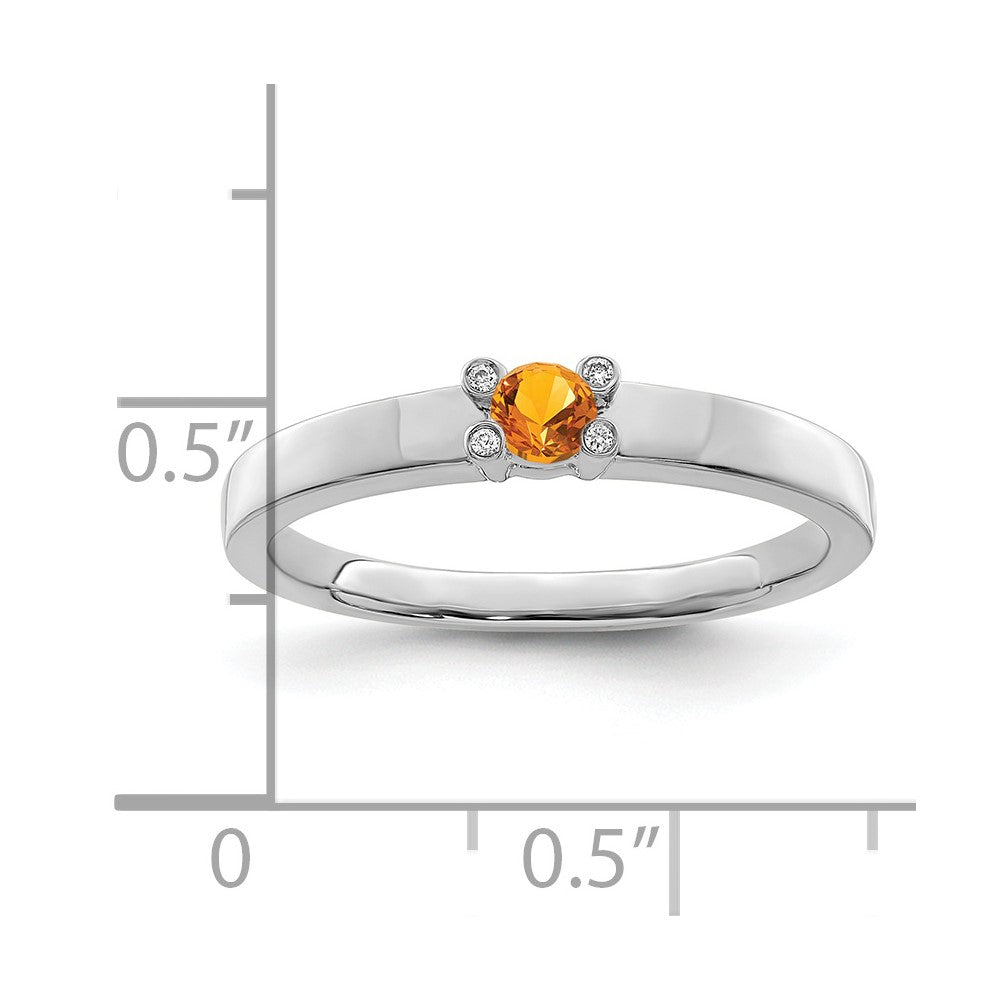 14K White Gold Family Jewelry Diamond Semi-Set Ring