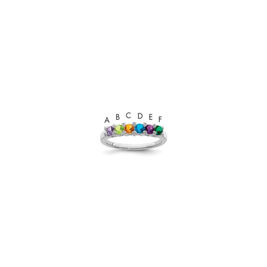 14K White Gold Family Jewelry Diamond Semi-Set Ring