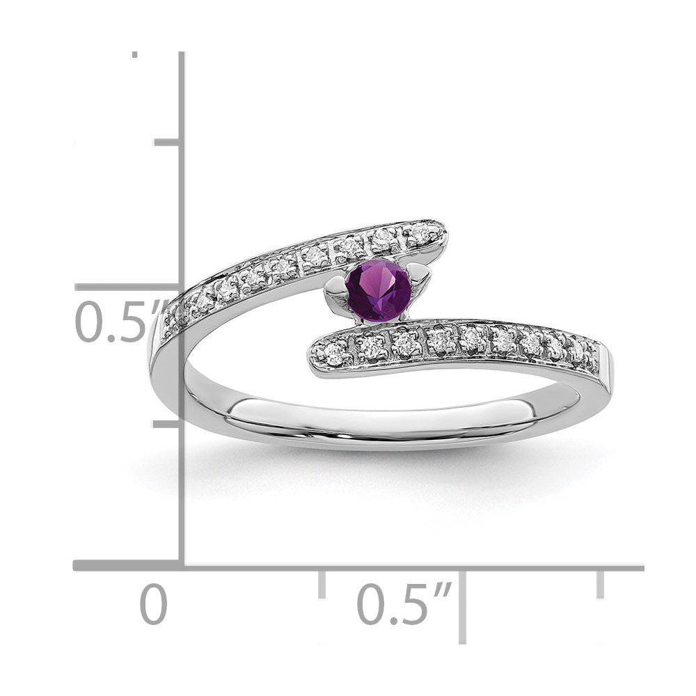 14K White Gold Family Jewelry Diamond Semi-Set Ring