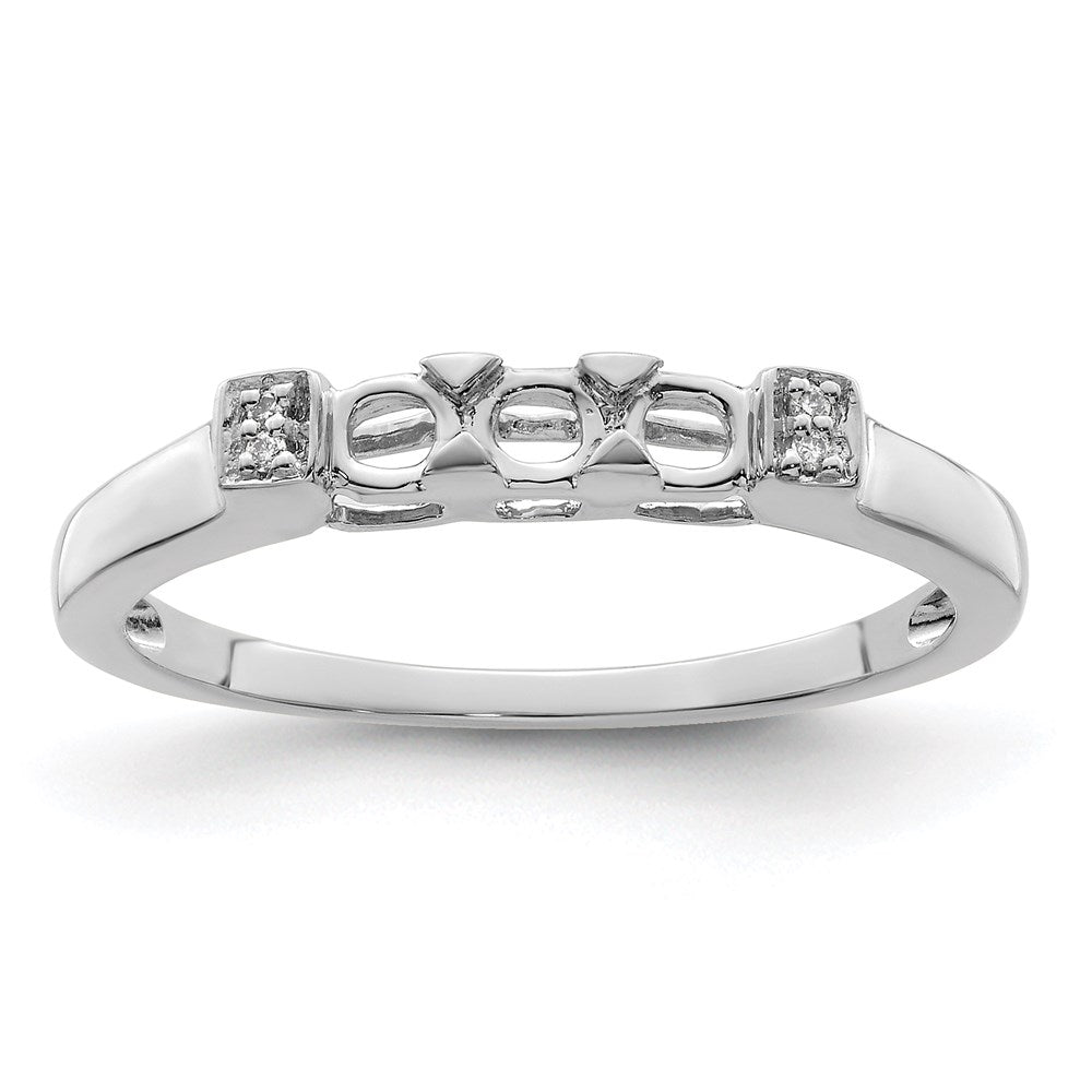 14KW Family Jewelry Genuine Stone & Diamond Set Ring