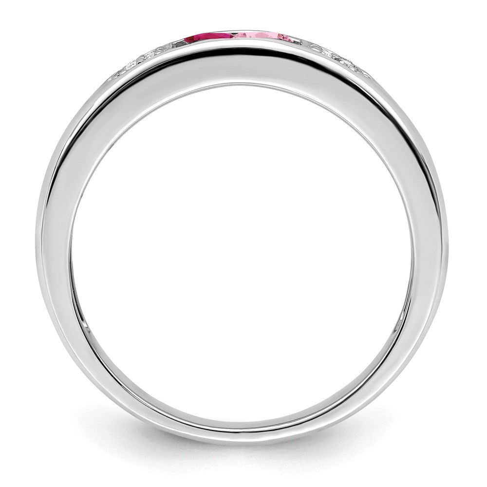 14K White Gold Family Jewelry Diamond Semi-Set Ring