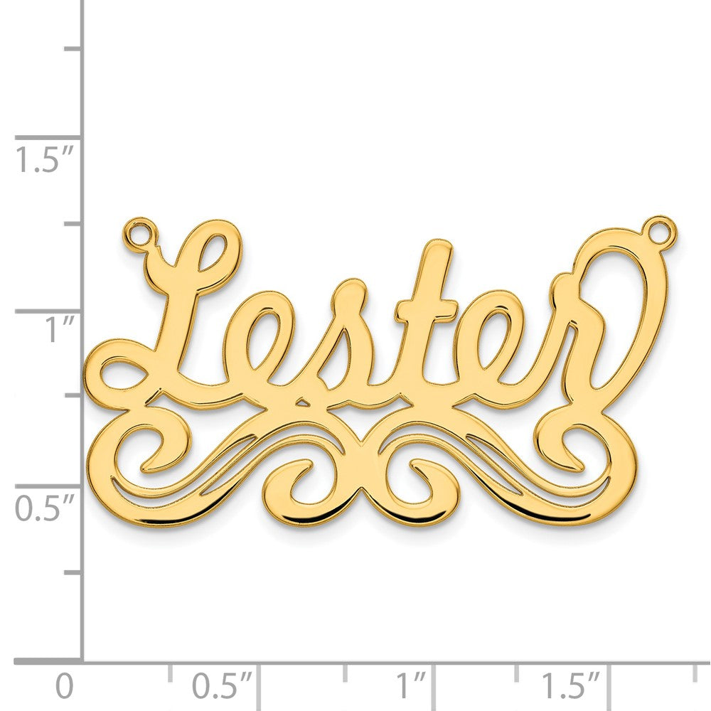 14k Yellow Gold Large Polished Name Plate