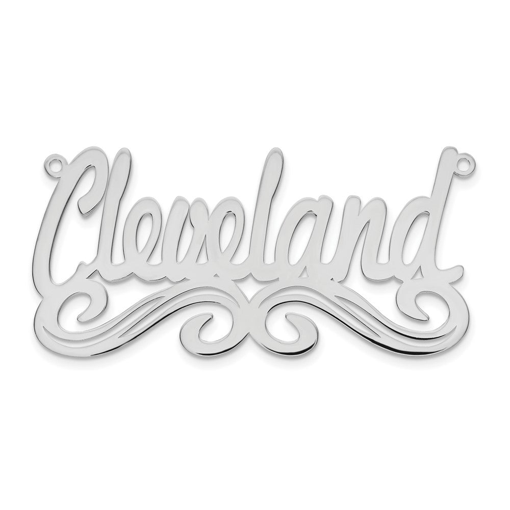 14k White Gold Large Polished Name Plate