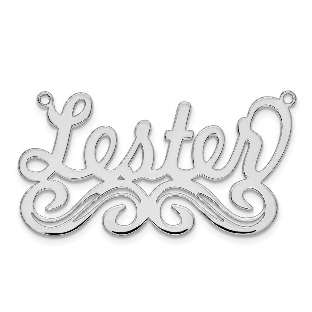 14k White Gold Large Polished Name Plate