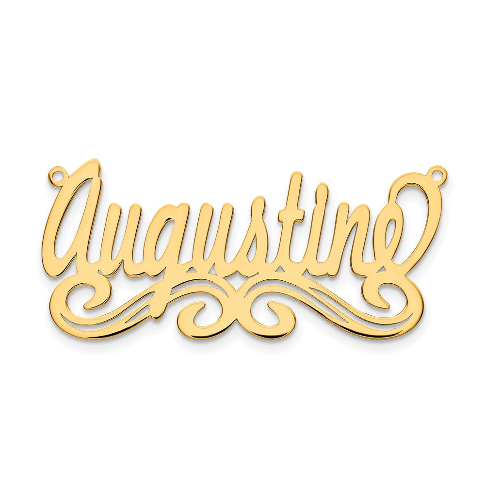 14k Yellow Gold Medium Polished Name Plate
