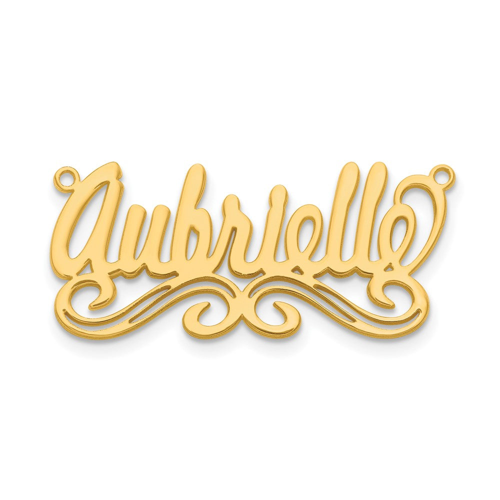Sterling Silver/Gold-plated Small Polished Name Plate