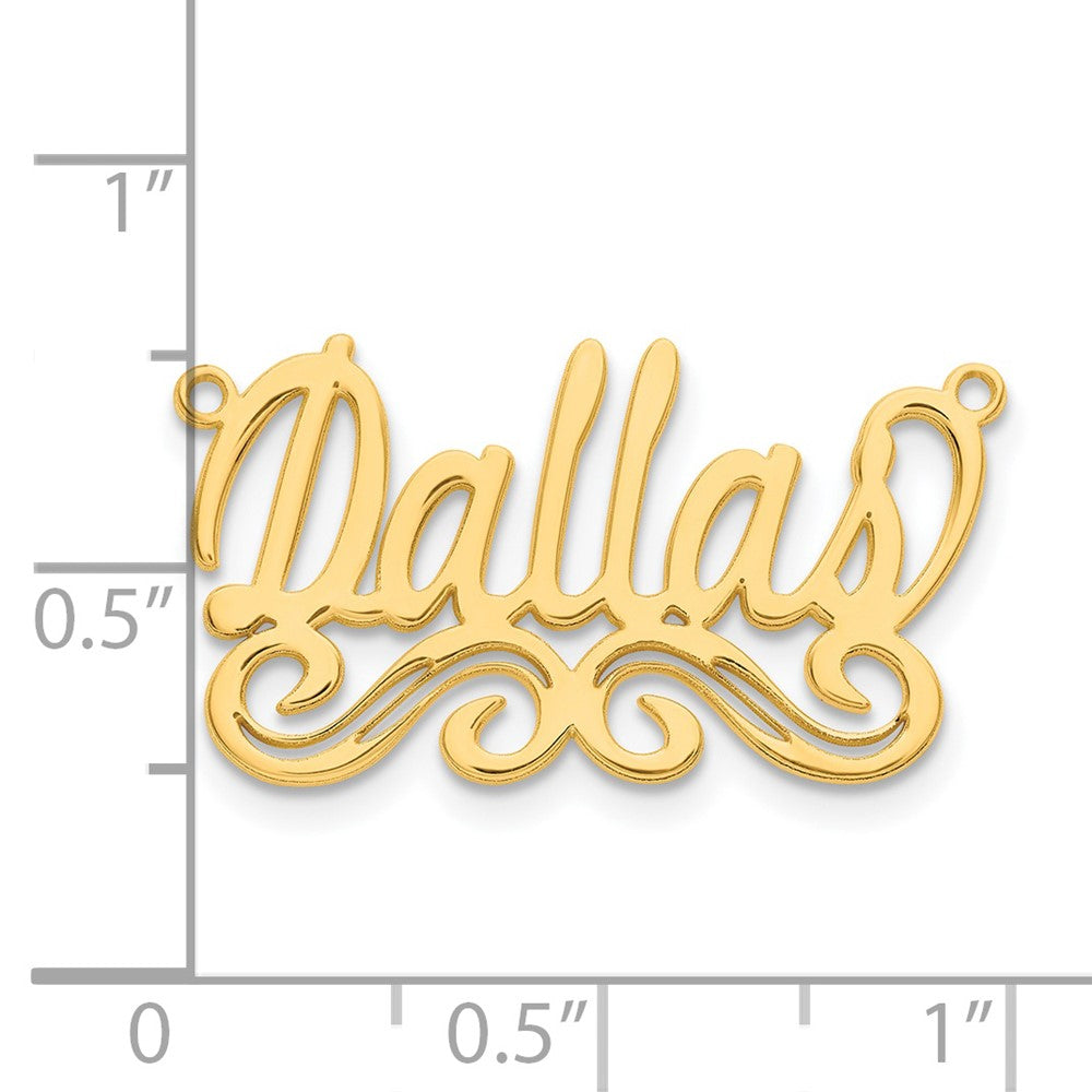 Sterling Silver/Gold-plated Small Polished Name Plate