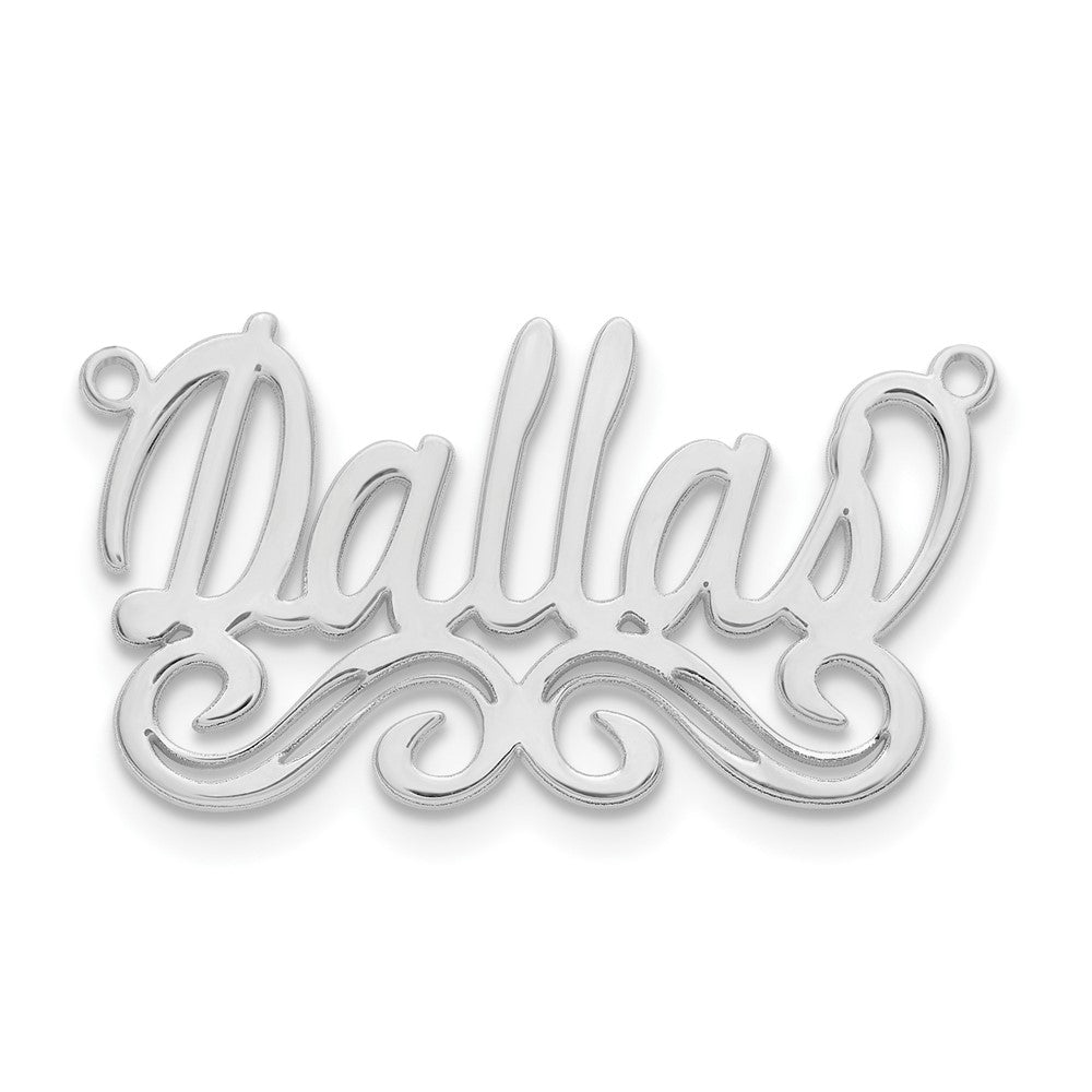14k White Gold Small Polished Name Plate
