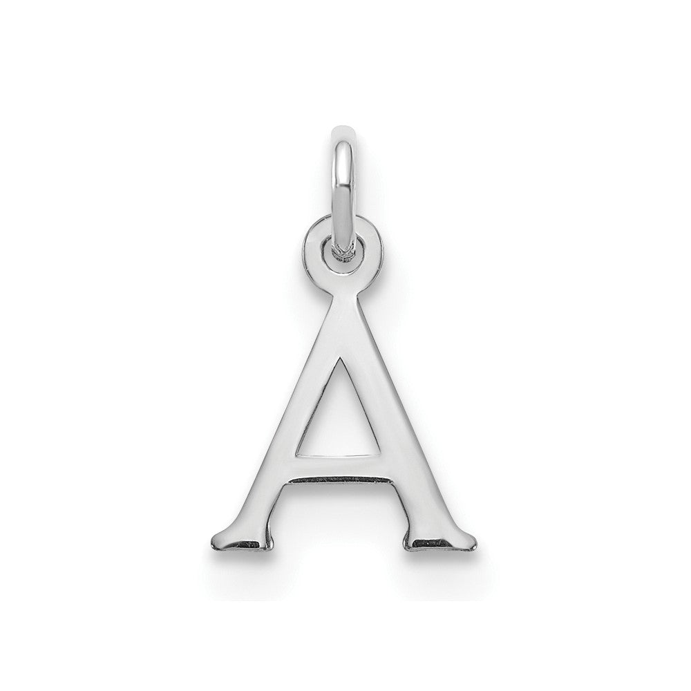 Sterling Silver Rhodium-plated Letter A Initial Charm
