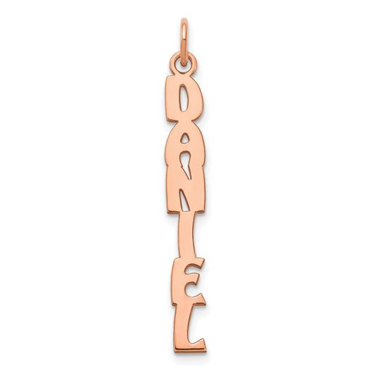 14k Rose Gold Hobo Extra Font Name Plate Charm