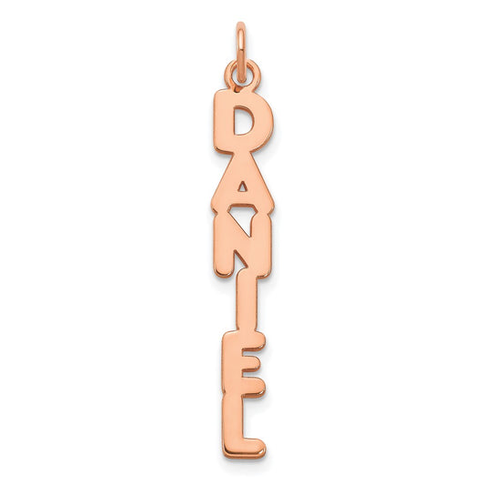 14k Rose Gold Kimberly Font Name Plate Charm