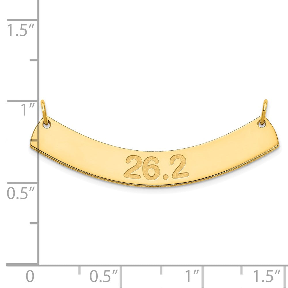 SS/Gold-plated Medium ARIAL ROUNDED Curved Bar Necklace