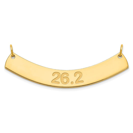 SS/Gold-plated Medium ARIAL ROUNDED Curved Bar Necklace