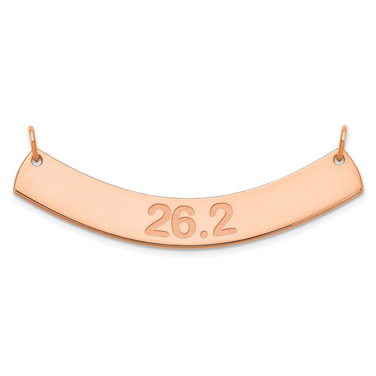 SS/Rose-plated Medium ARIAL ROUNDED Curved Bar Necklace
