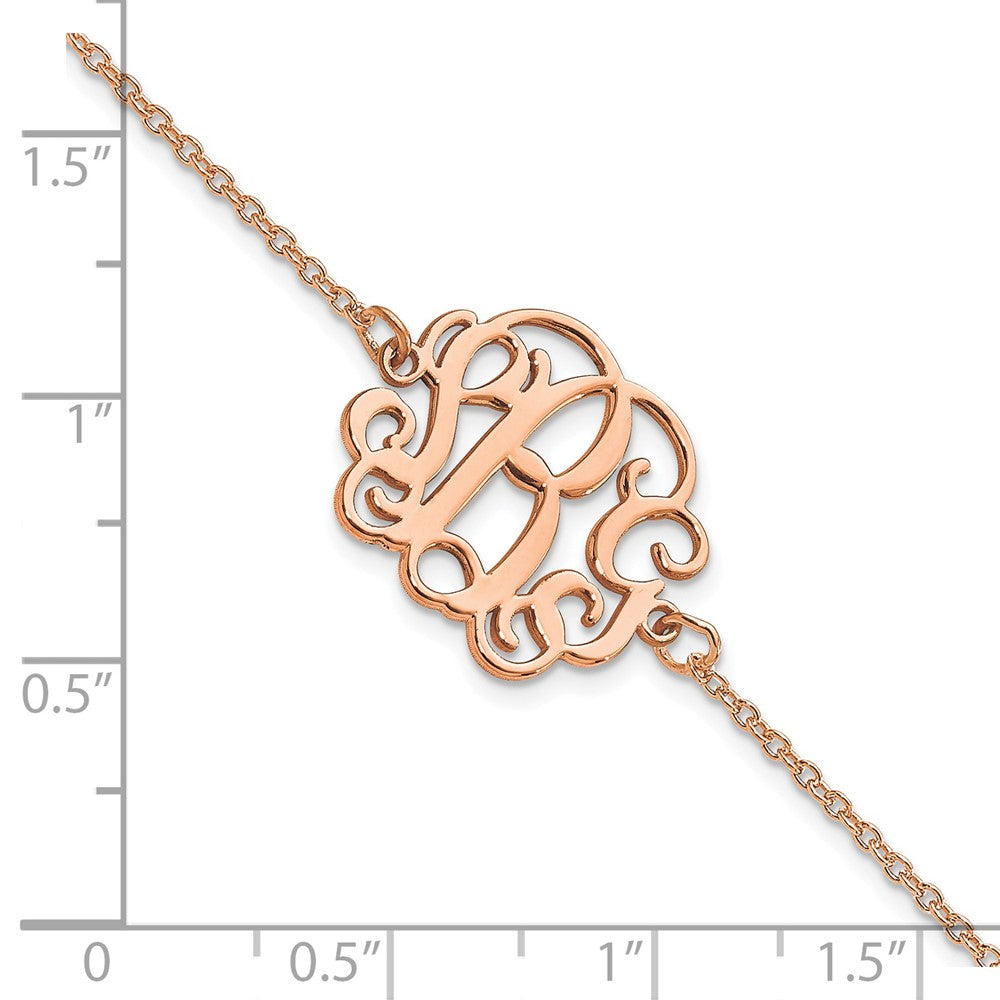 14k Rose gold Monogram Bracelet