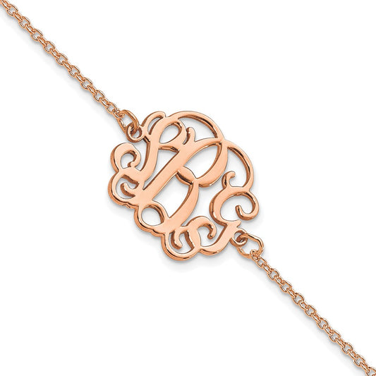 14k Rose gold Monogram Bracelet