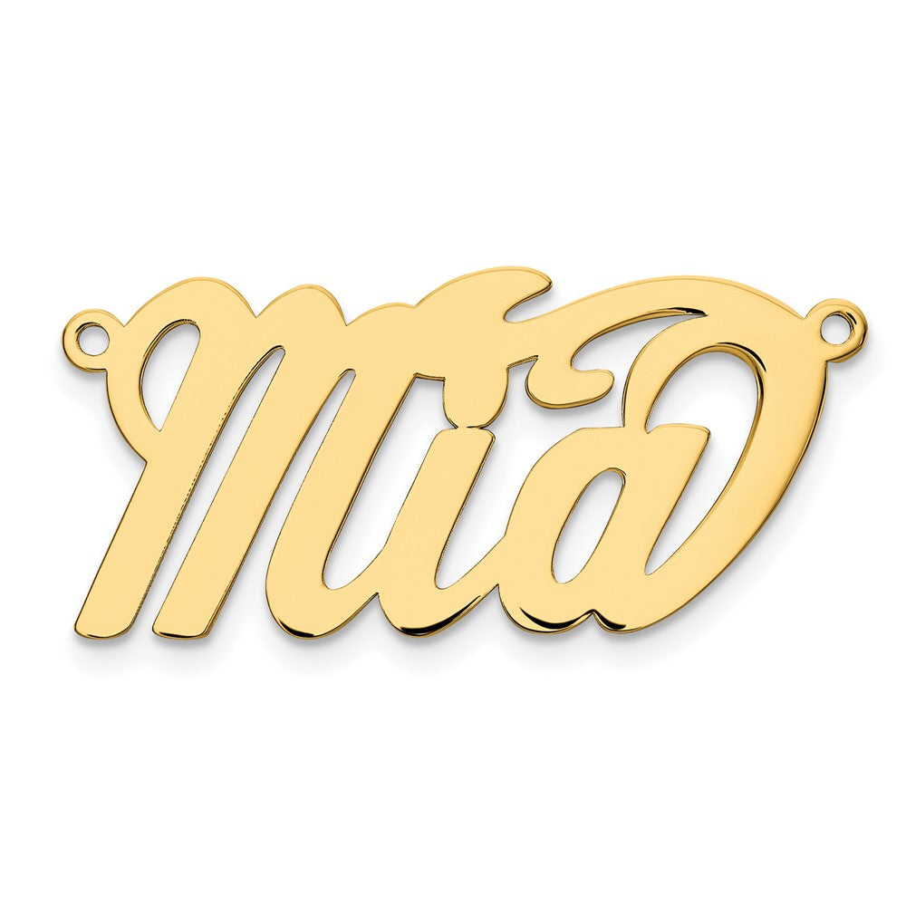 Sterling Silver/Gold-plated Polished Name Plate