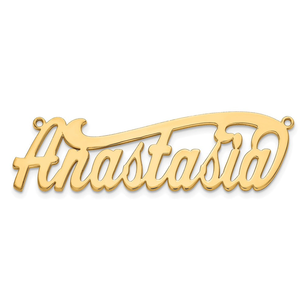 14k Yellow Gold Polished Name Plate